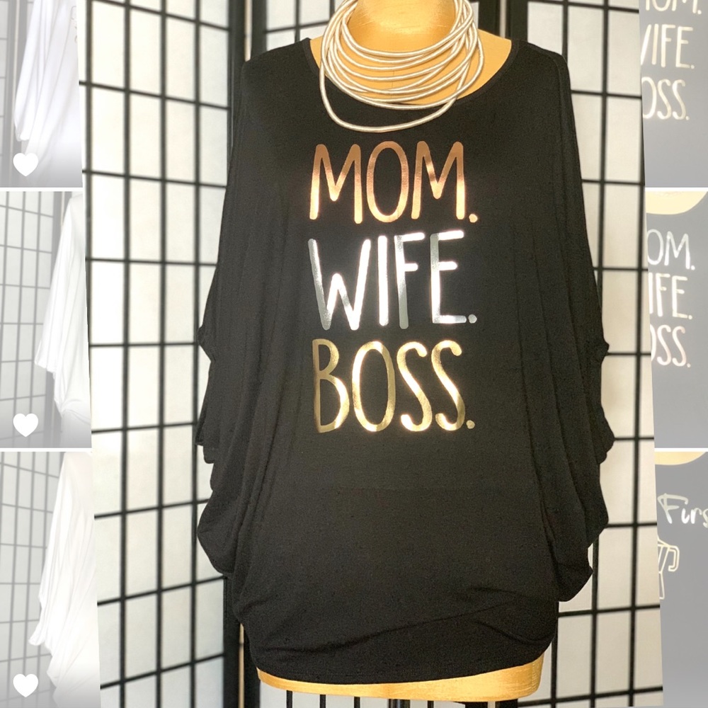 Gorgeous handmade Mom Wife Boss tunic.